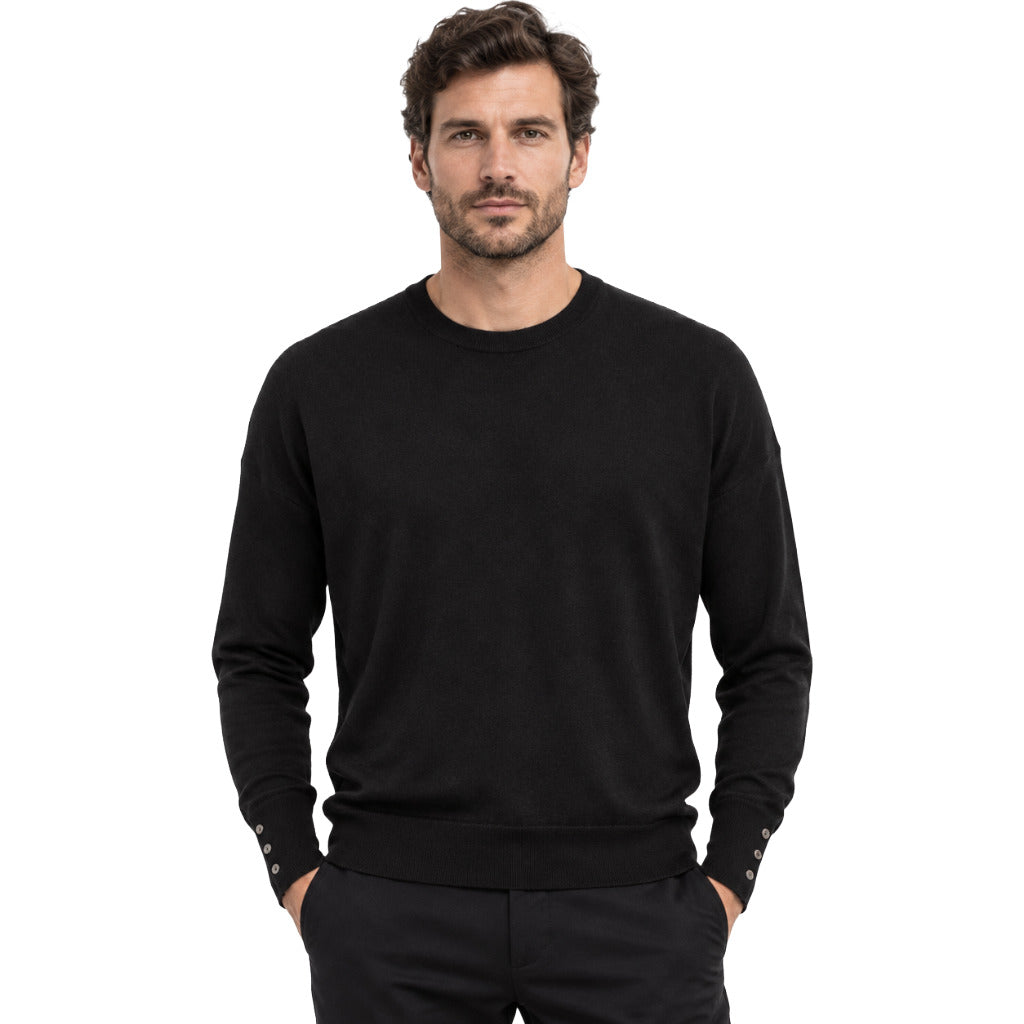 Alpha Studio Men's Black Sweater