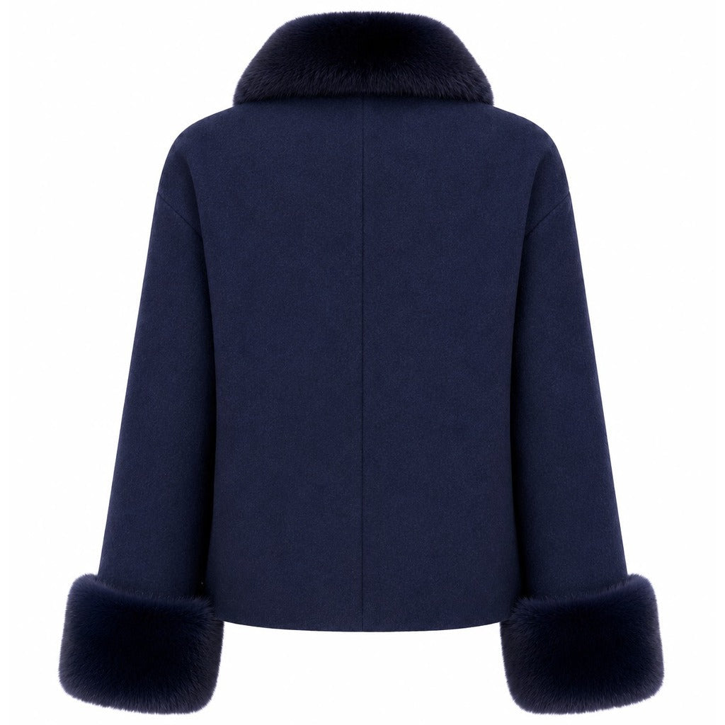 Loro Piana Fabric Women's Blue Coat