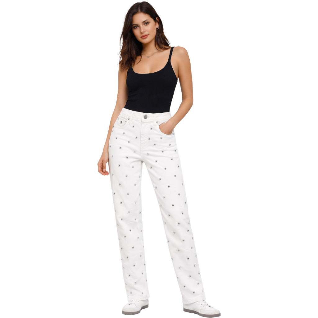 Victory Gate Women's White Jeans