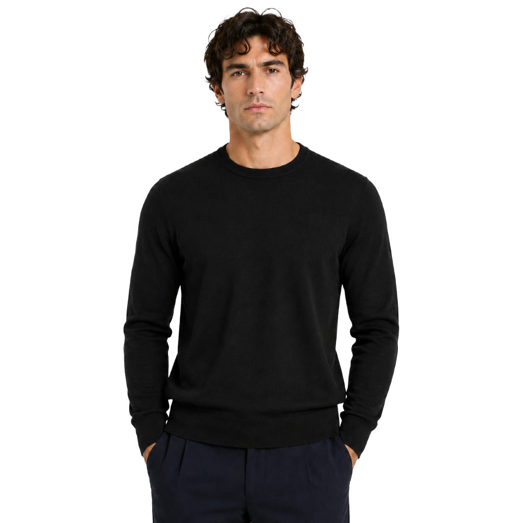 Alpha Studio Men's Black Sweater