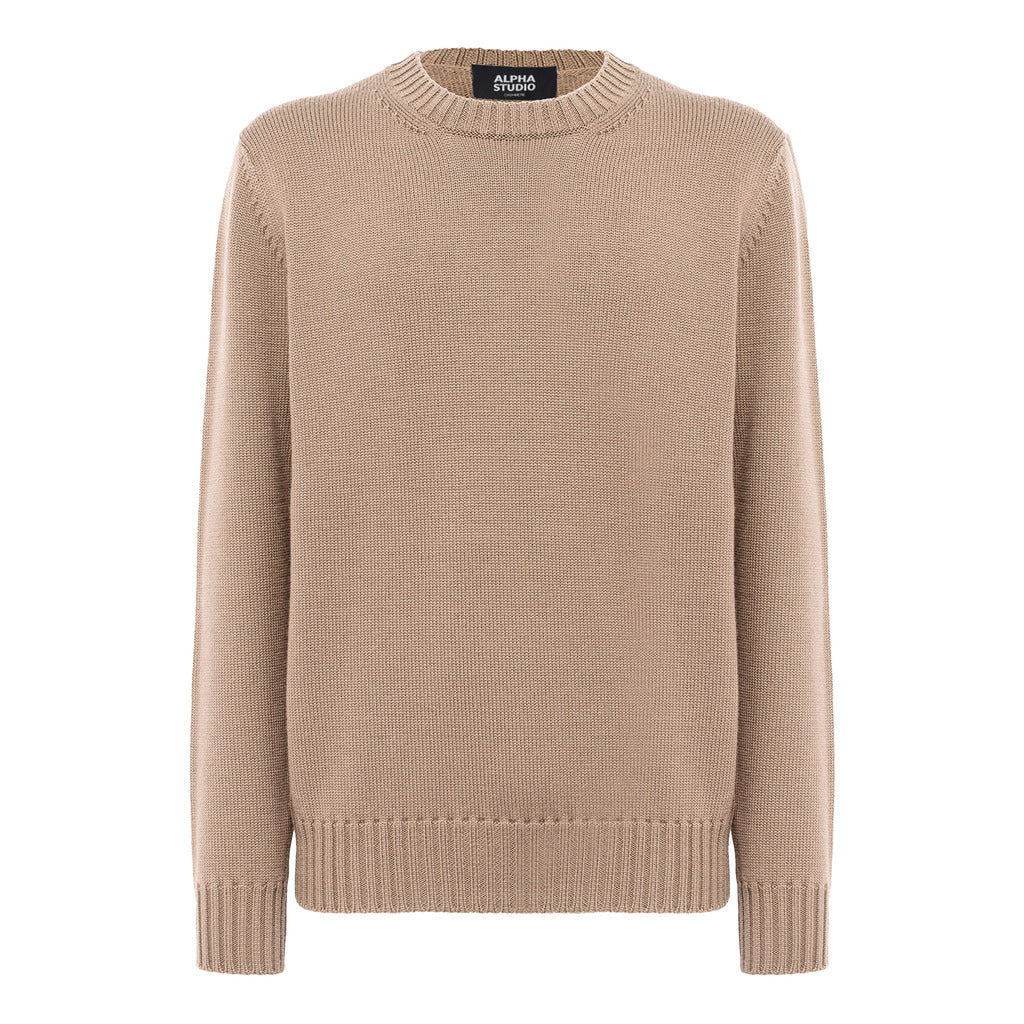 Alpha Studio Men's Camel Sweater