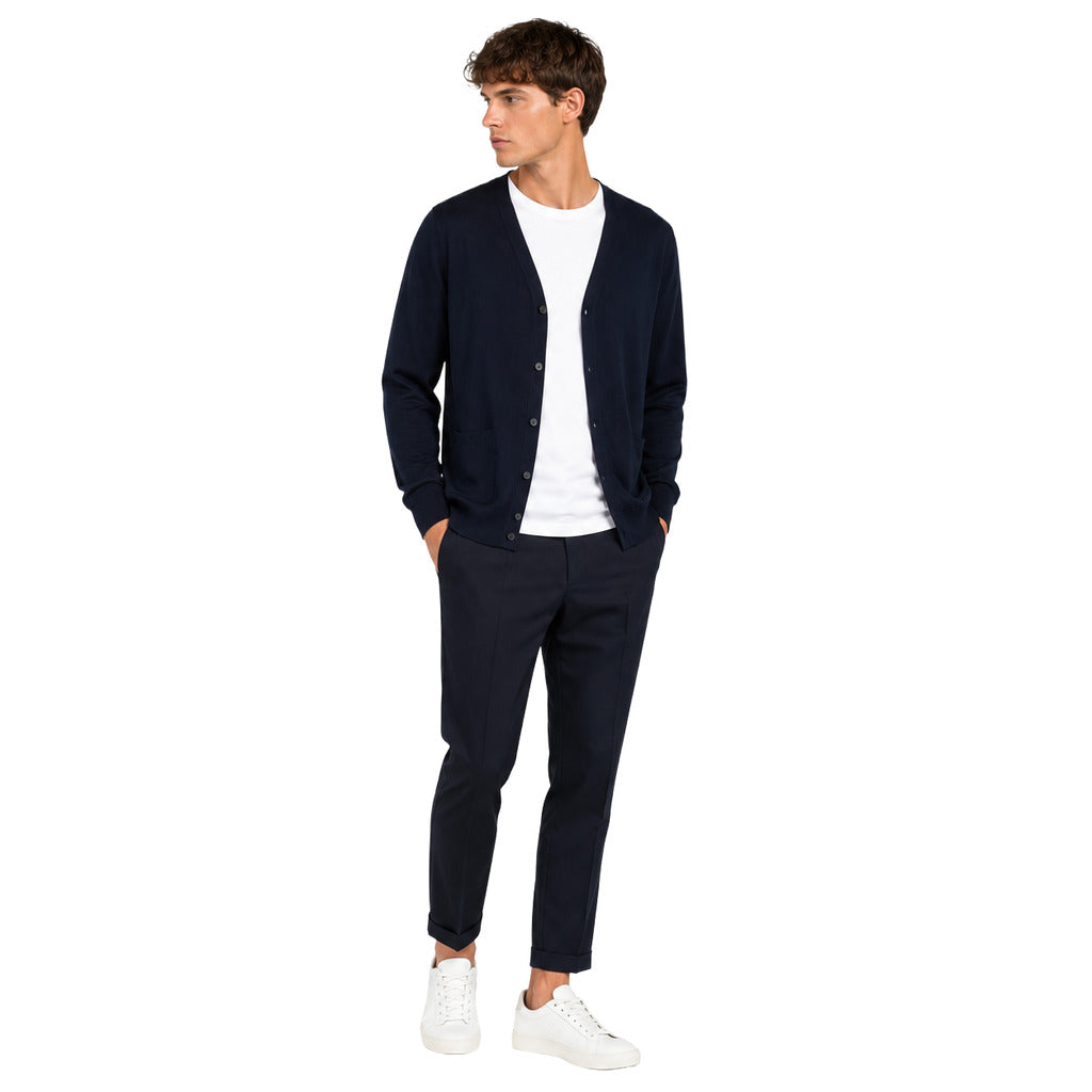 Alpha Studio Men's Blue Sweater