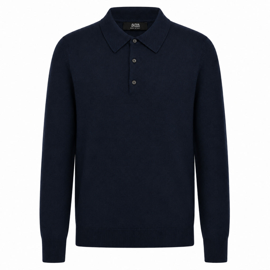 Alpha Studio Men's Blue Polo Shirt