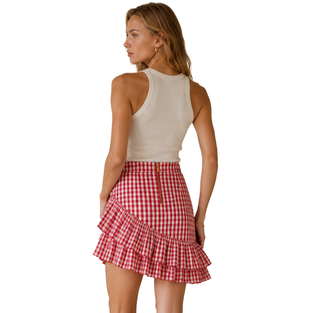 Balmain Women's Red Skirt