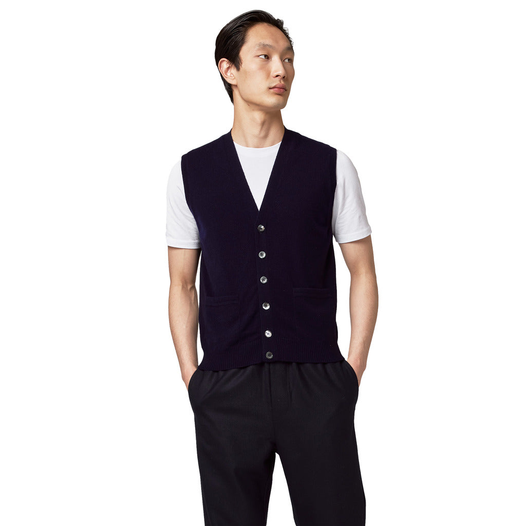 Alpha Studio Men's Blue Vest