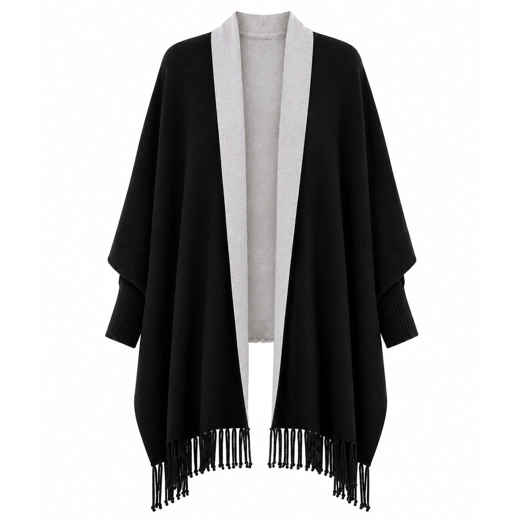 Alpha Studio Women's Black Poncho