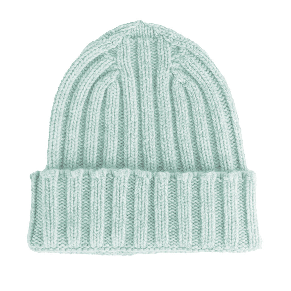 100% Cashmere Unisex Light Blue Cap
