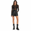 Patrizia Pepe Women's Black Leather Shorts