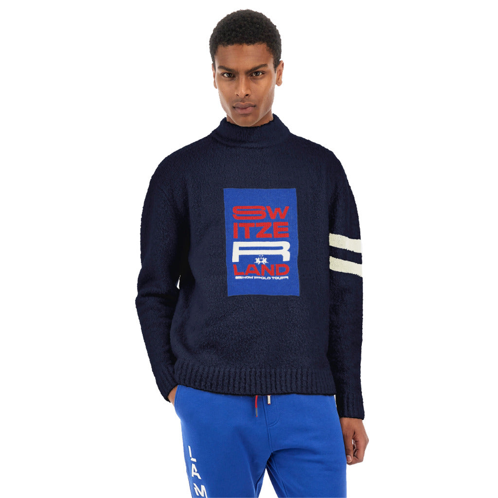 La Martina Men's Blue Sweater