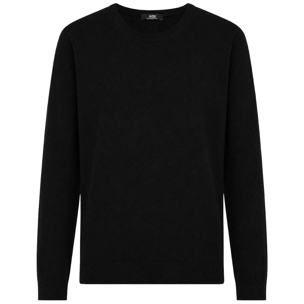 Alpha Studio Men's Black Sweater