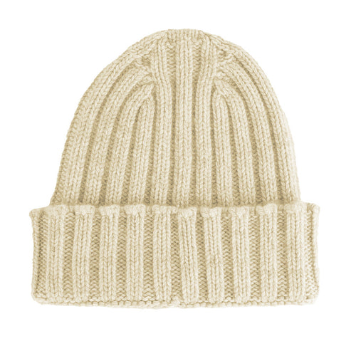 100% Cashmere Unisex Beige Cap