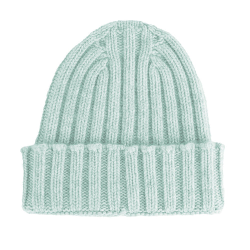 100% Cashmere Unisex Light Blue Cap