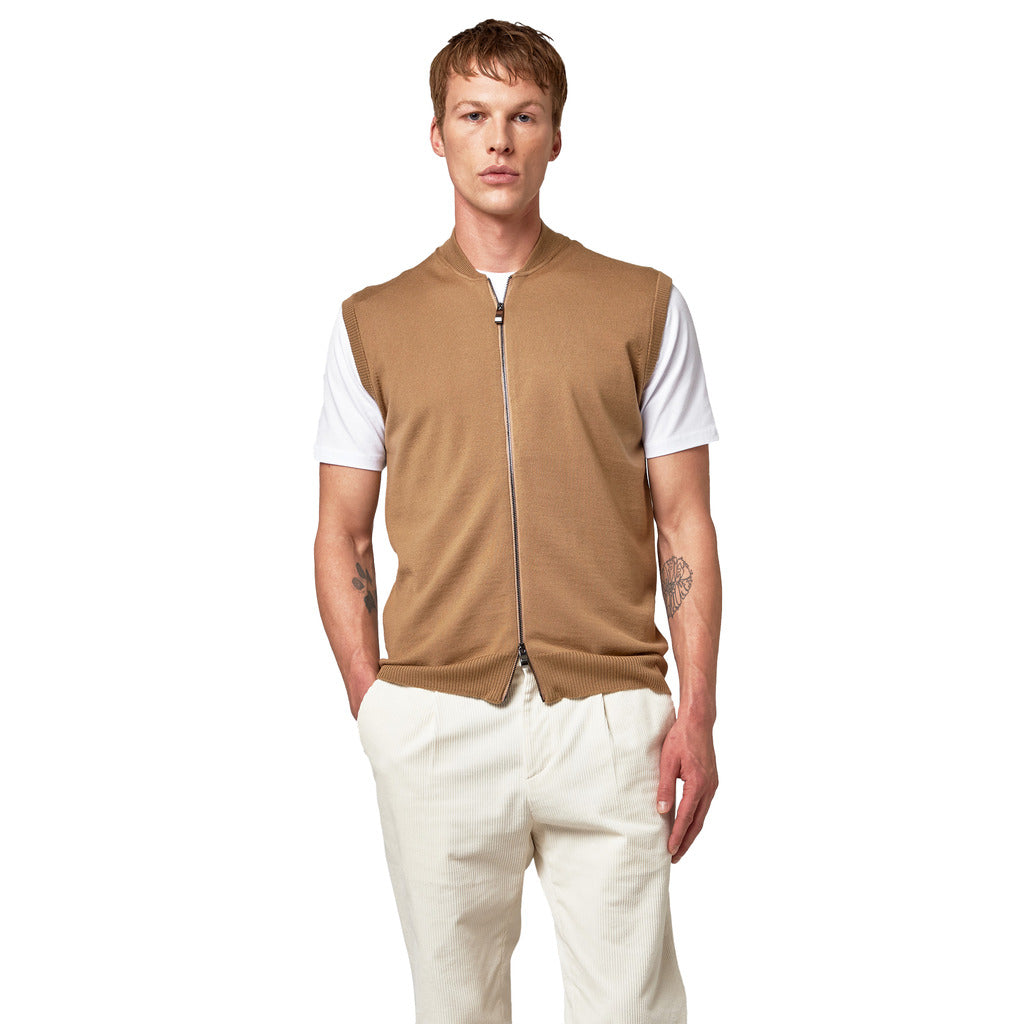 Alpha Studio Men's Camel Vest
