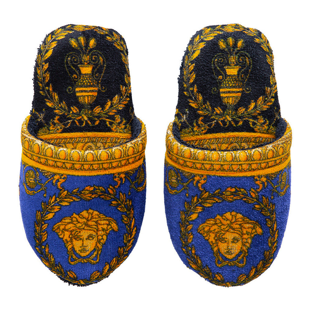 Versace Home Unisex Blue Slippers