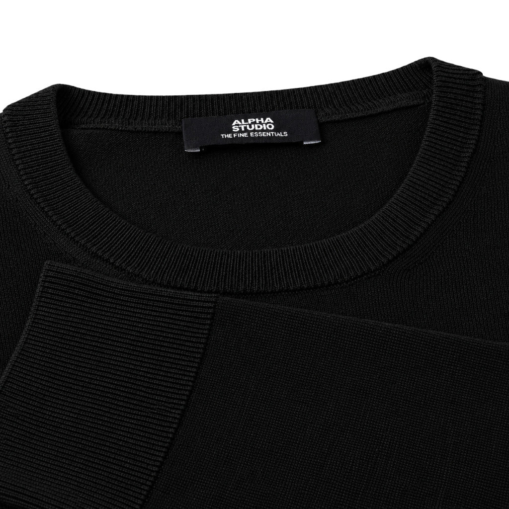 Alpha Studio Men's Black Sweater