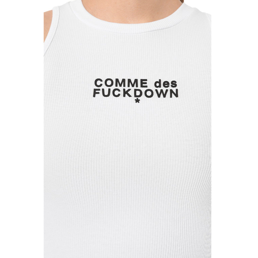 Comme Des Fuckdown Women's White Top