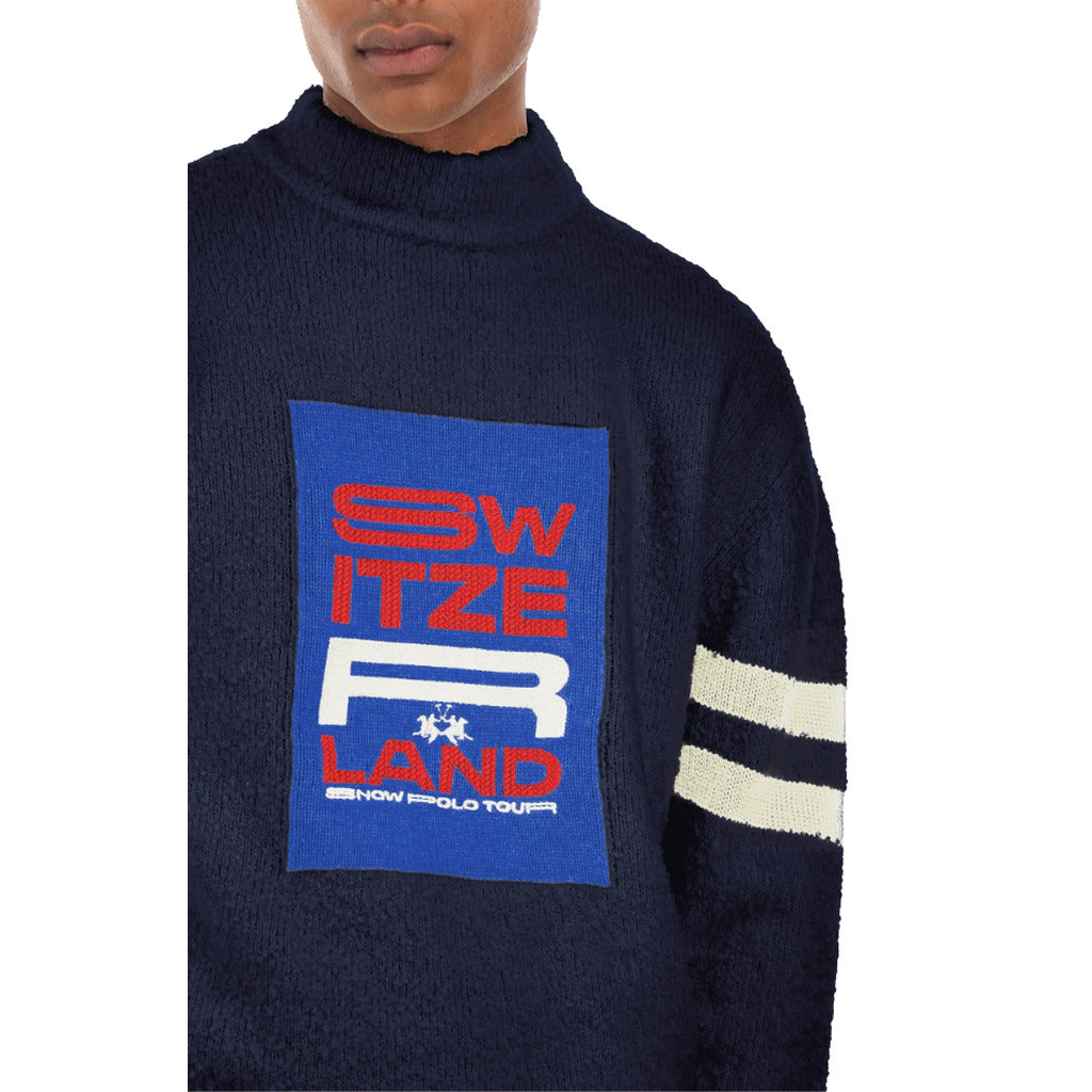 La Martina Men's Blue Sweater