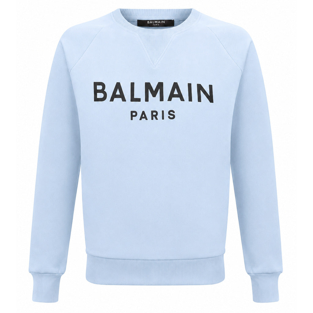 Balmain Men's Light Blue Sweatshirt