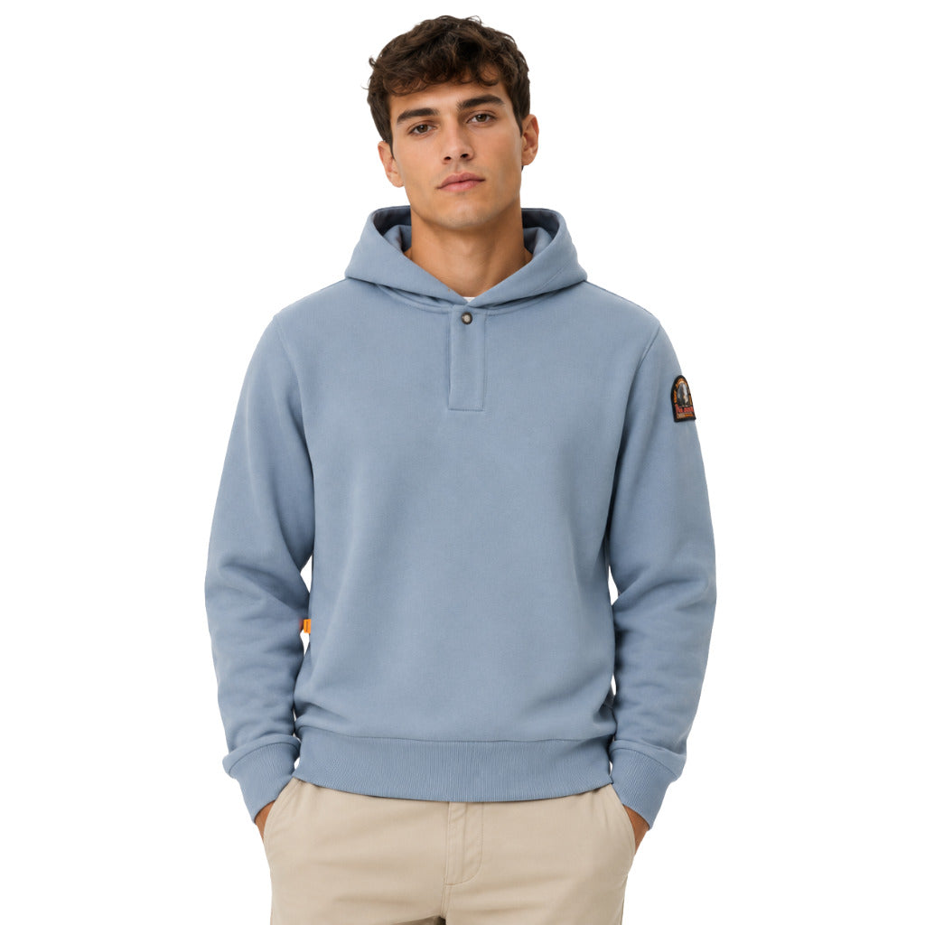 Parajumpers Men's Light Blue Aidone Hooded Sweatshirt