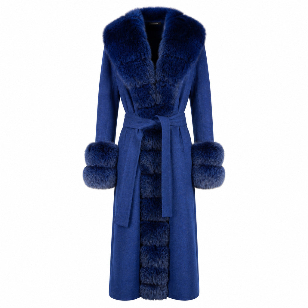 Loro Piana Fabric Women's Blue Coat