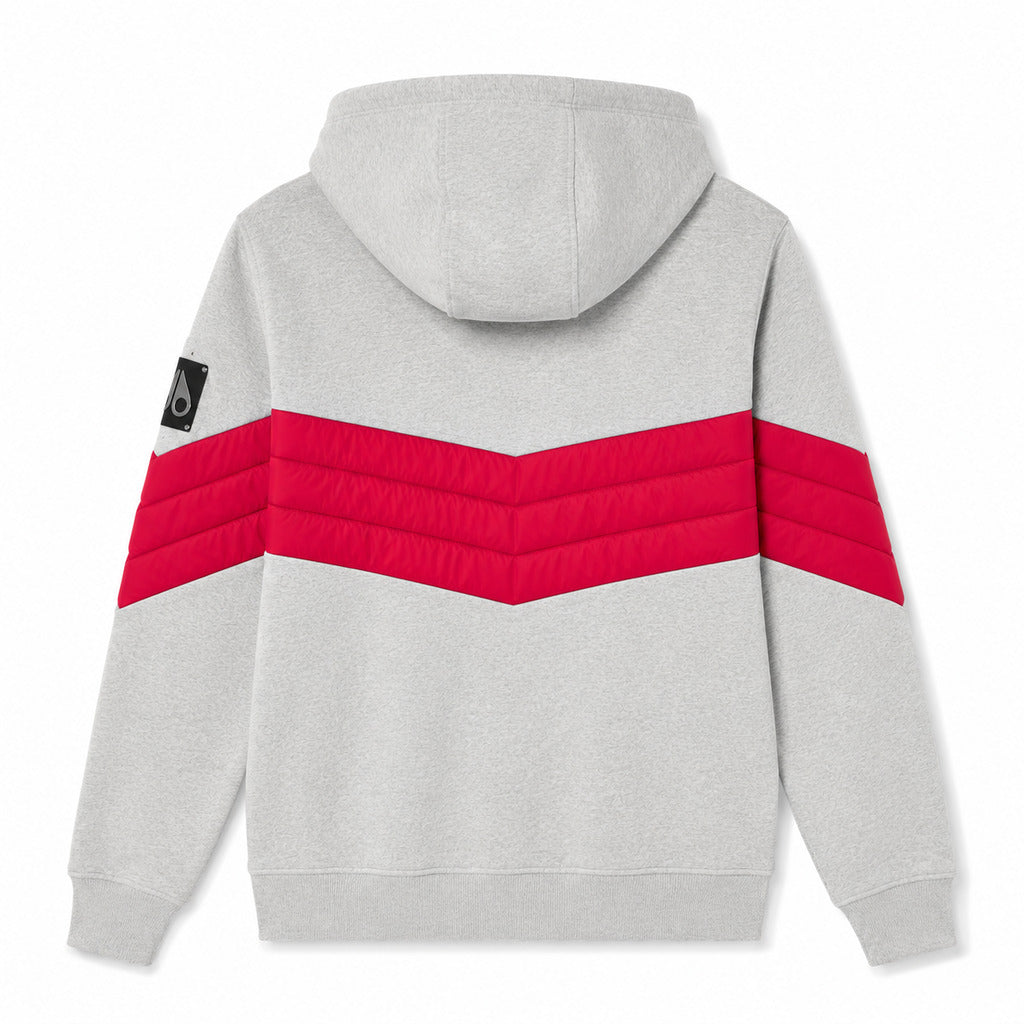 Moose Knuckles Men's Grey Quilted Hoodie