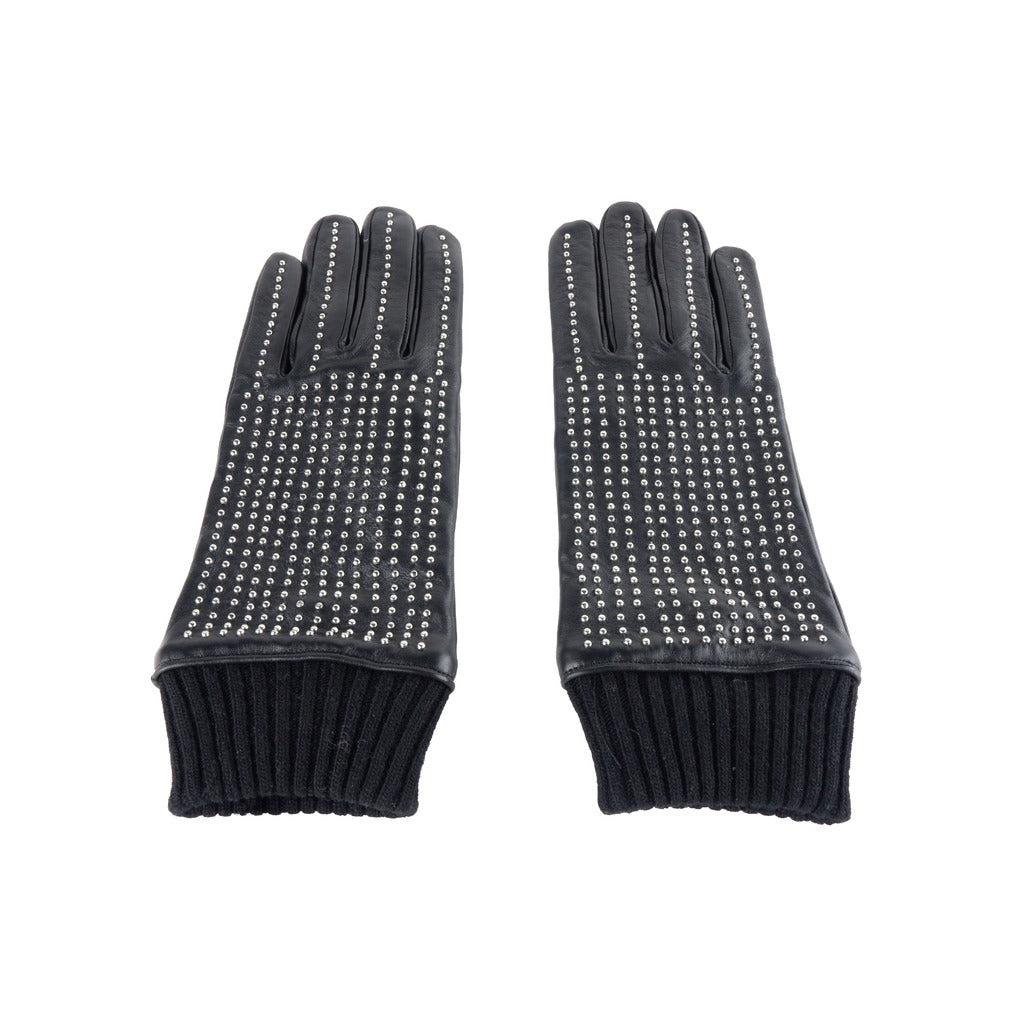 Cavalli Class Men's Black Studded Gloves