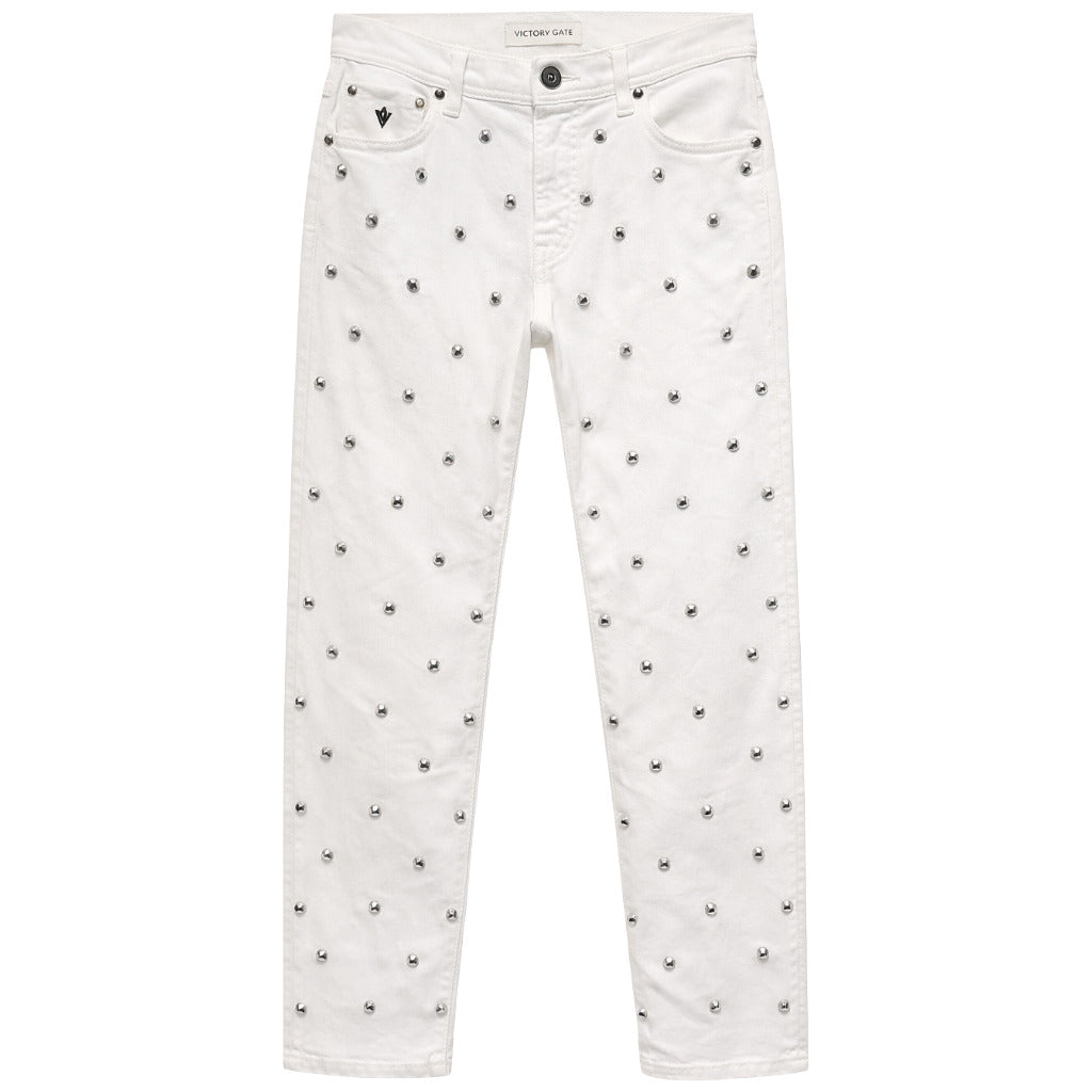 Victory Gate Women's White Jeans