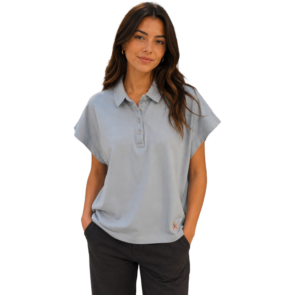 Parajumpers Women's Light Blue Polo Shirt
