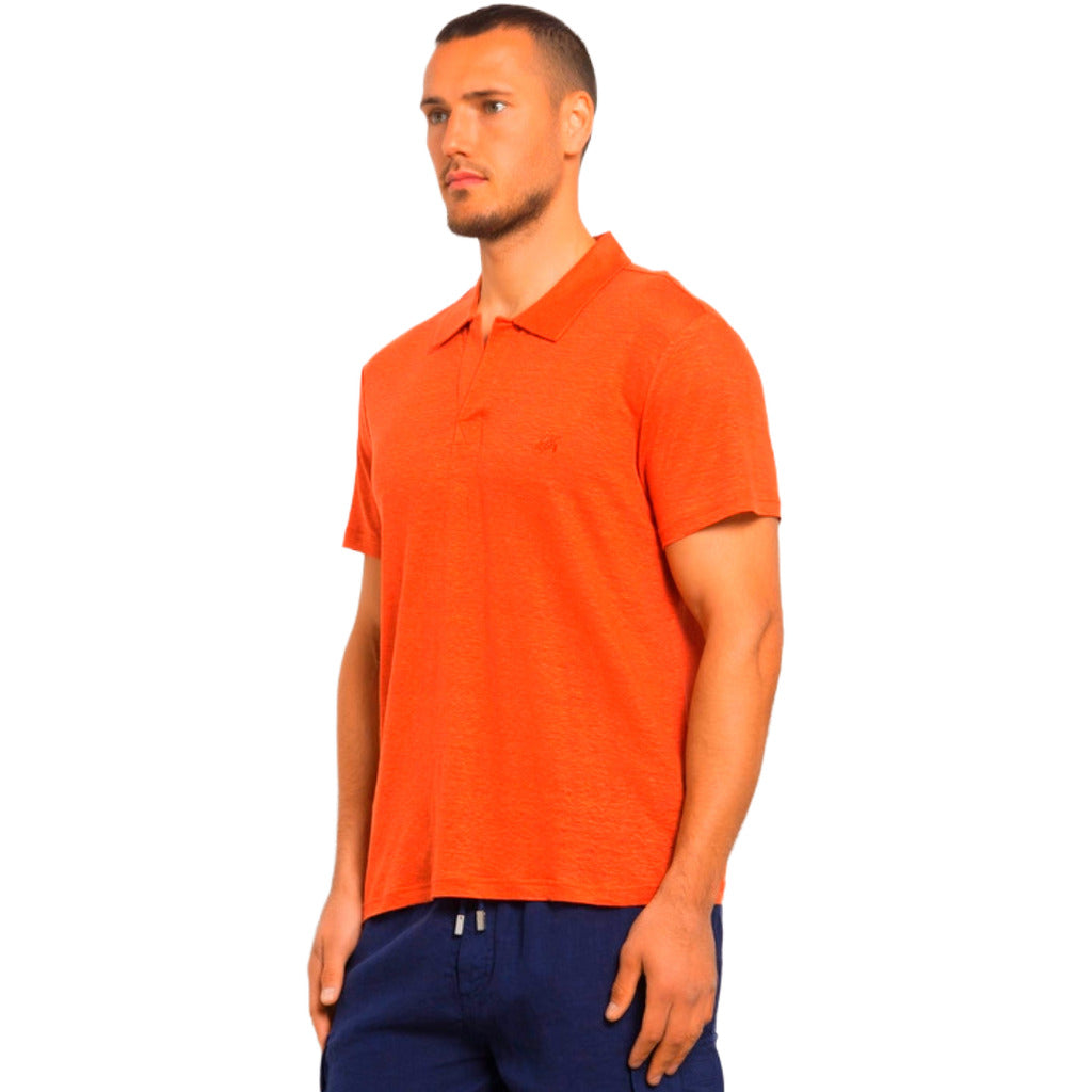 Vilebrequin Men's Orange Polo Shirt