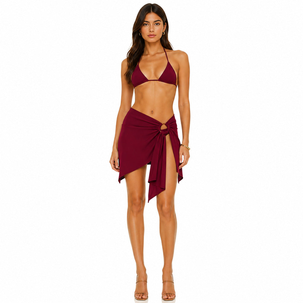 The Attico Women's Red Skirt