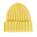 100% Cashmere Unisex Yellow Cap
