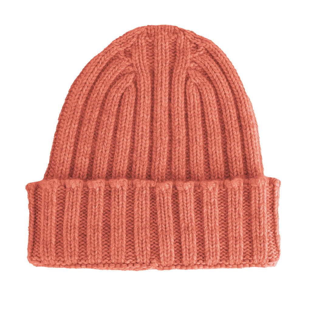 100% Cashmere Unisex Pink Cap