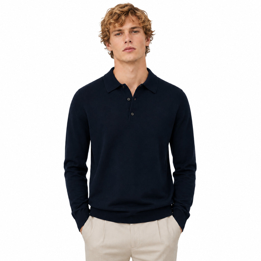 Alpha Studio Men's Blue Polo Shirt