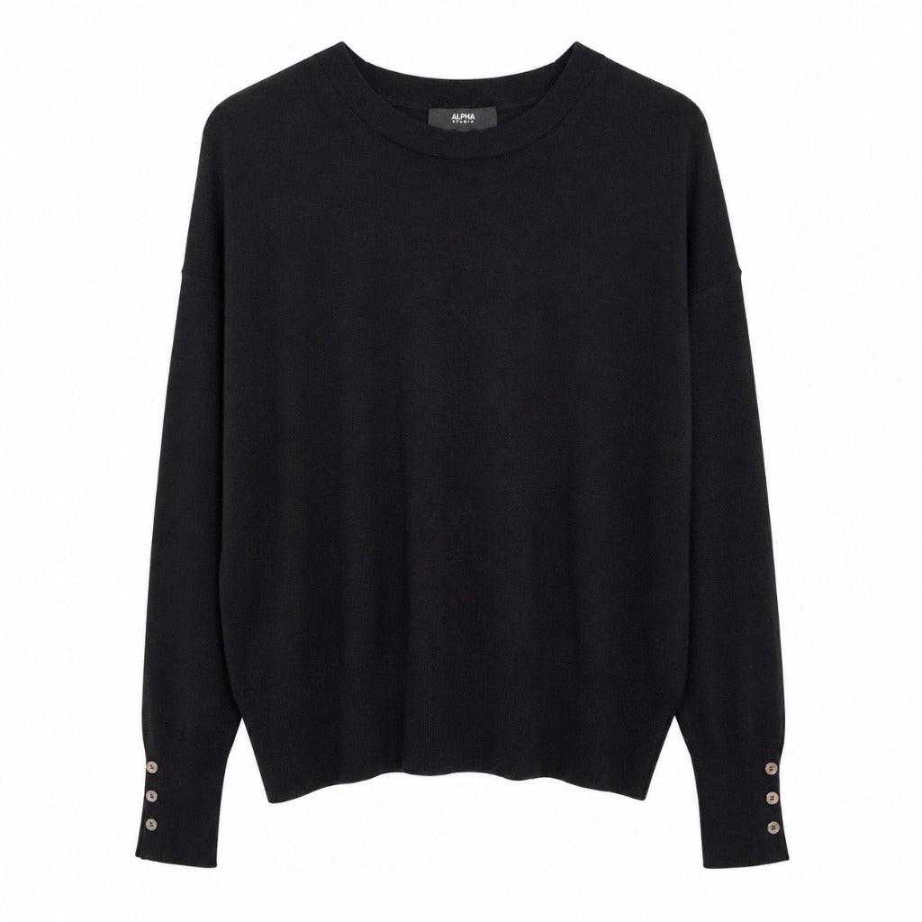 Alpha Studio Men's Black Sweater