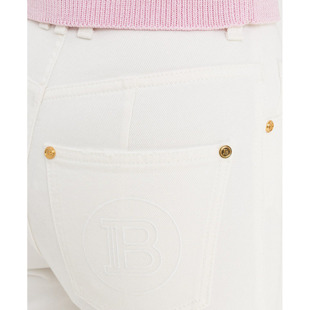 Balmain Women's White Trousers