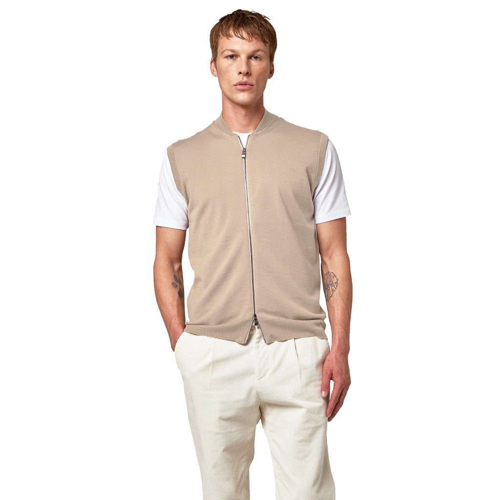 Alpha Studio Men's Beige Vest