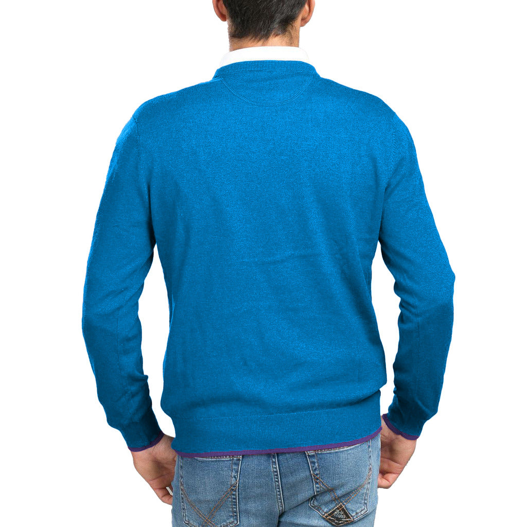La Martina Men's Light Blue Sweater