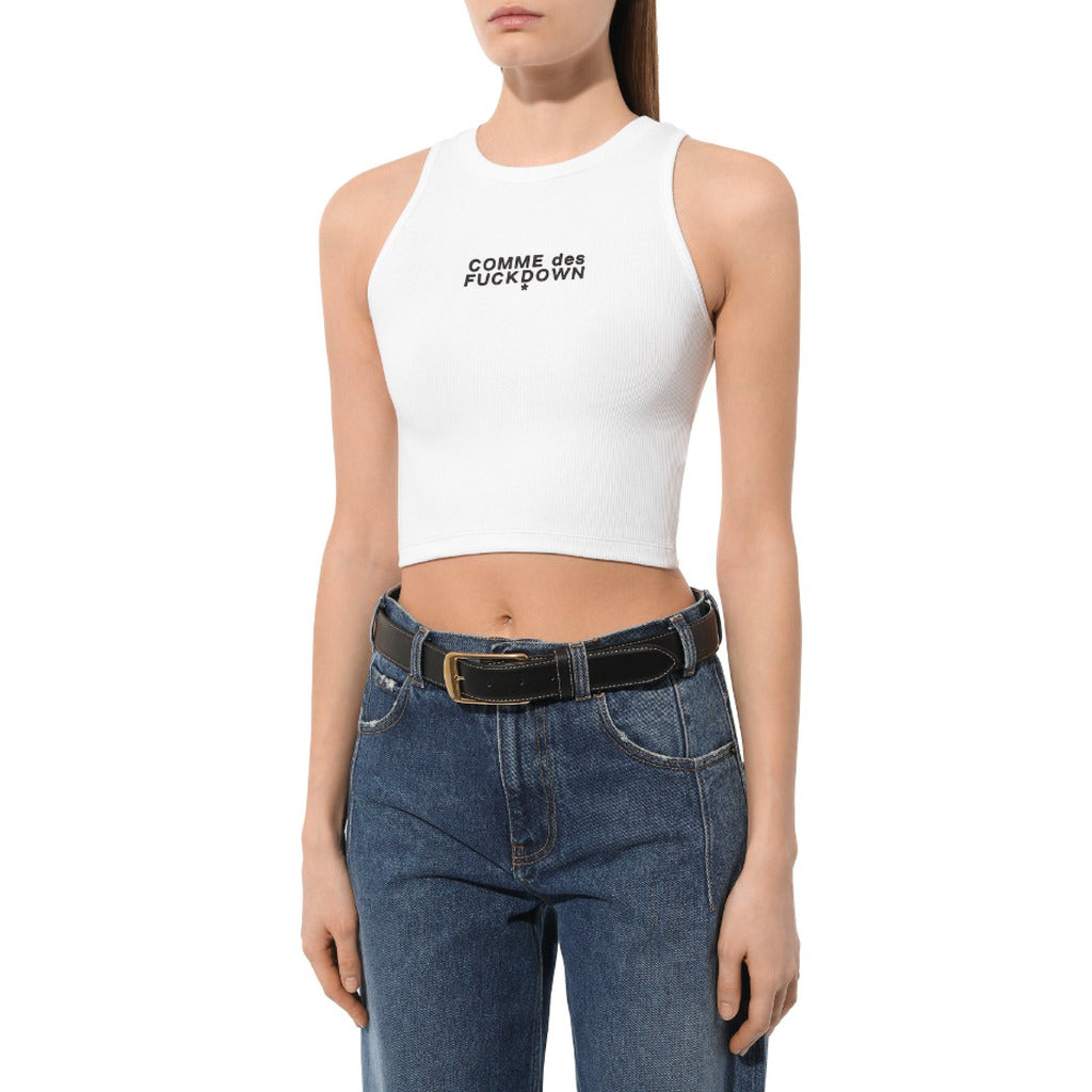 Comme Des Fuckdown Women's White Top