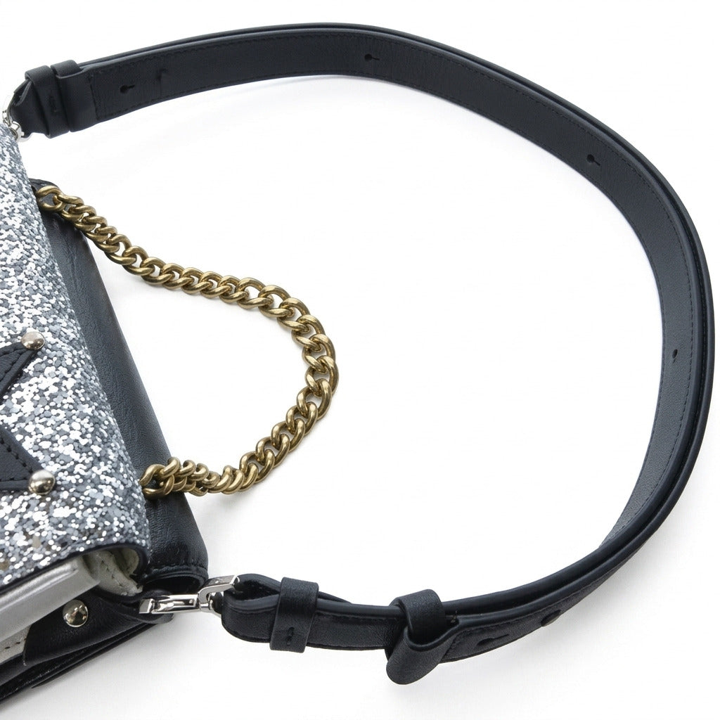 Maison Margiela Women's White and Silver New Lock Square Bag