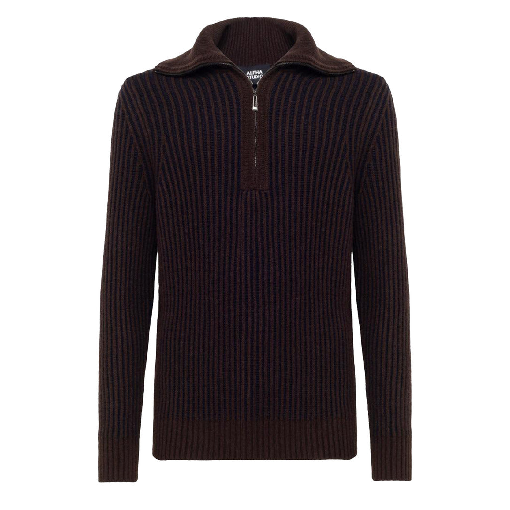 Alpha Studio Men's Brown Sweater
