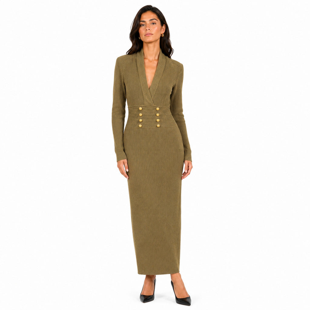 Balmain Women's Green Dress