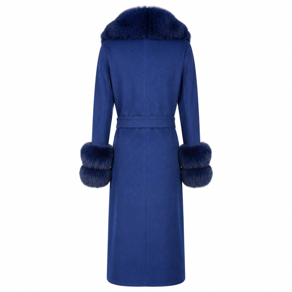 Loro Piana Fabric Women's Blue Coat